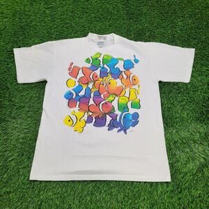 Vintage 90s Fish Shirt Womens XL 22x29 USA